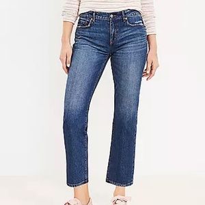 Mid rise straight leg jeans LOFT